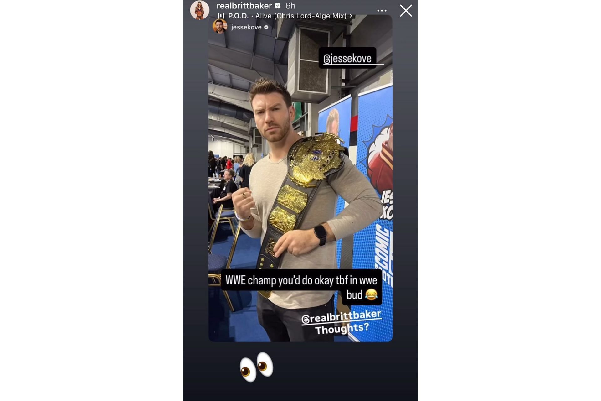 Britt Baker's latest Instagram story.